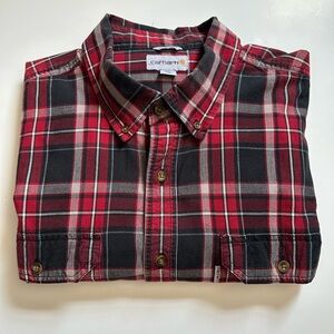 Carhartt Red and Black Plaid Casual Shirt Size 2XL